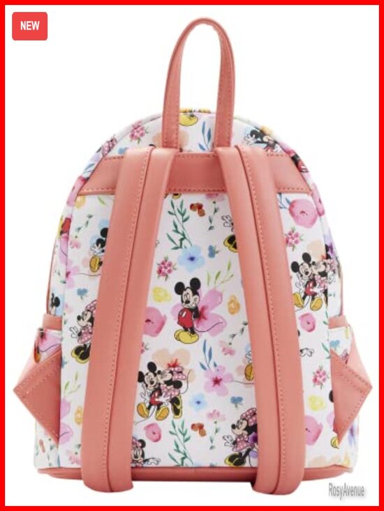 Loungefly Disney Mickey Minnie Floral Mini Backpack Faux Leather main image 5